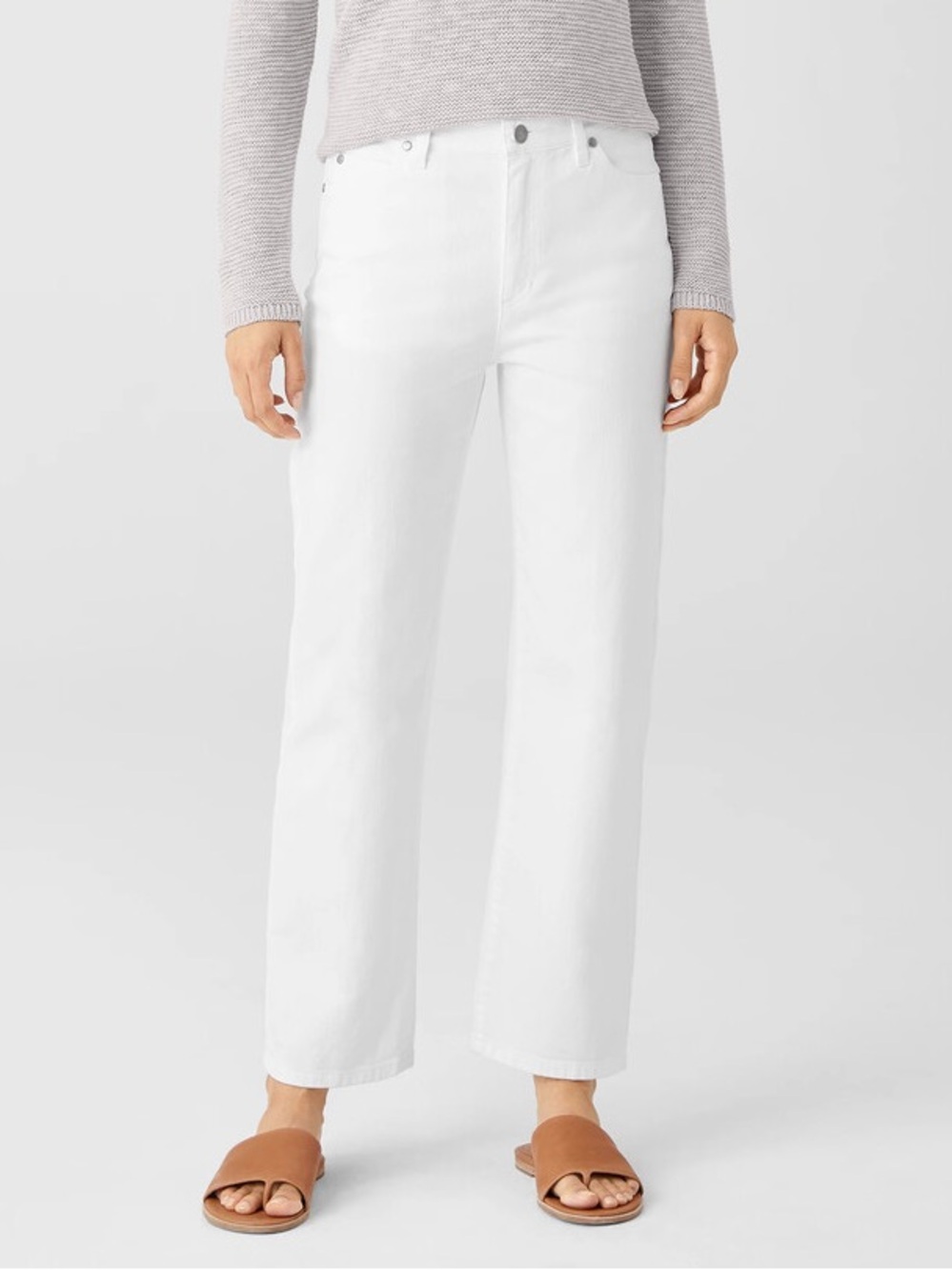 Eileen Fisher Organic Cotton Straight Ankle Jean - Picture 7 of 9